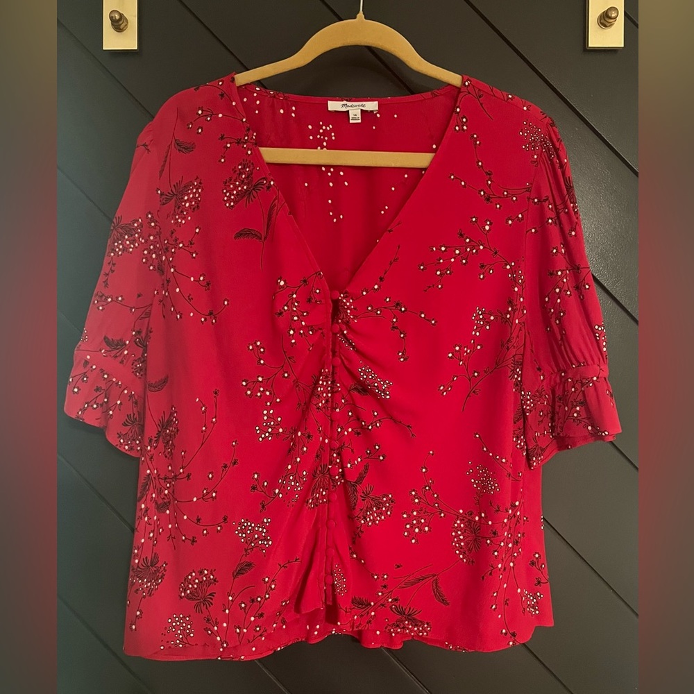 Madewell Daylight Top in Windswept Floral Size 16